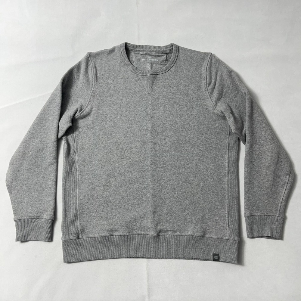 Mack Weldon Sweatshirt Men XL Gray Heather Pullover Stretch